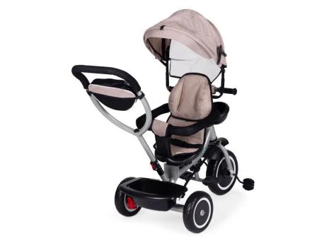ECO TOYS 2u1 tricikl sa rotirajuim sedistem i sklopivom tendom Beige, ECOTOYS