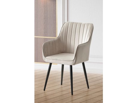 HANAH HOME Stolica Nova Cream Black