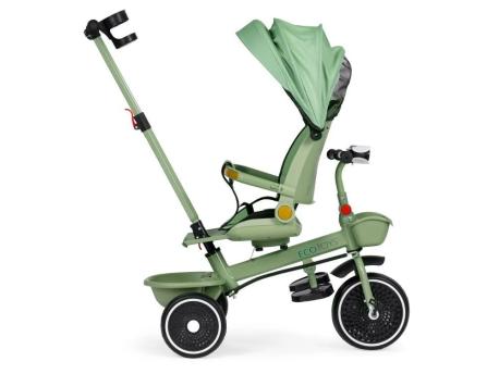 ECO TOYS 2u1 tricikl sa rotirajuim sedistem i sklopivom tendom Green, ECOTOYS