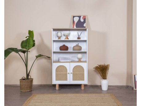 HANAH HOME Polica za knjige Bohem White Oak