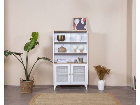 HANAH HOME Polica za knjige Calvin White Oak