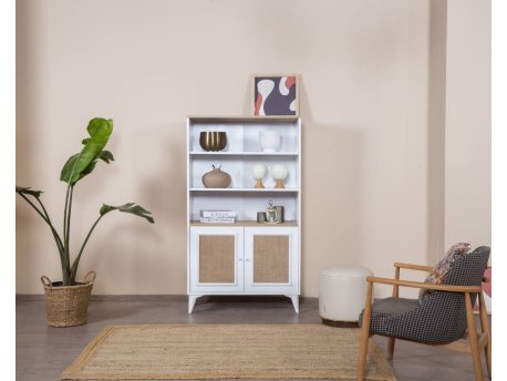 HANAH HOME Polica za knjige Mount White Oak