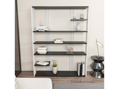 HANAH HOME Polica za knjige Jenny Anthracite White