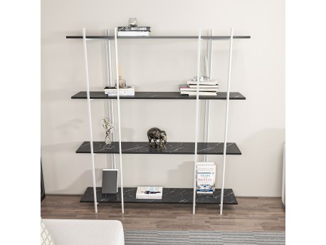 HANAH HOME Polica za knjige Moss Marblee White
