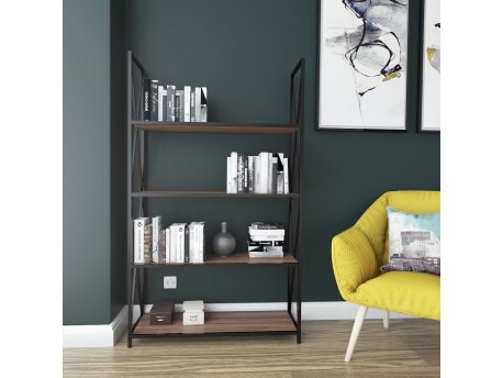 HANAH HOME Polica za knjige Xena Walnut Black
