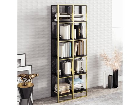 HANAH HOME Polica za knjige Polka 2 Black