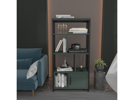 HANAH HOME Polica za knjige Valero Black Green