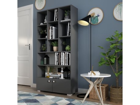 HANAH HOME Polica za knjige Penguen Anthracite