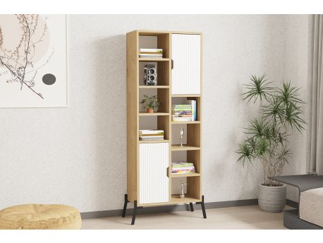 HANAH HOME Polica za knjige Otranto Sapphire Oak White
