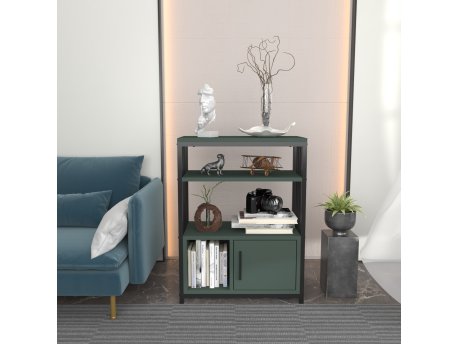 HANAH HOME Polica za knjige Letos Green Black