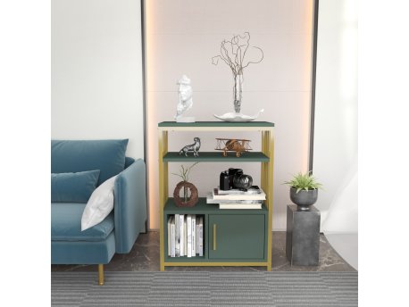 HANAH HOME Polica za knjige Letos Green Gold