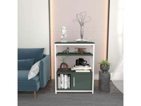 HANAH HOME Polica za knjige Letos Green White