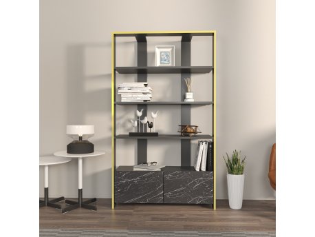 HANAH HOME Polica za knjige Elena Black Marble
