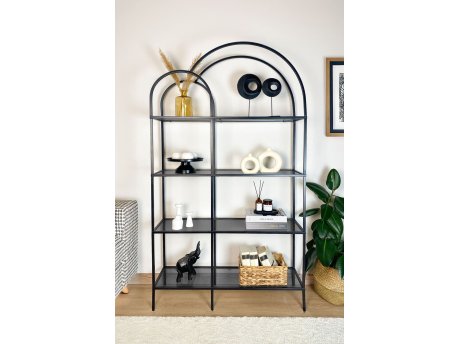 HANAH HOME Polica za knjige Twin Black Fume