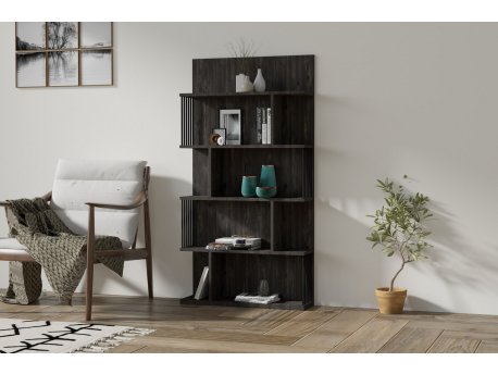 HANAH HOME Polica za knjige Alex Antrachite