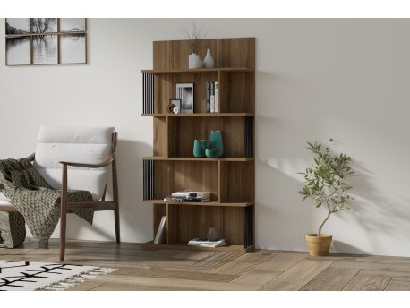 HANAH HOME Polica za knjige Alex Walnut