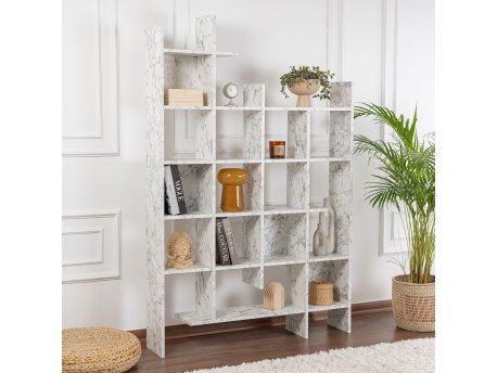 HANAH HOME Polica za knjige Manco Carrara Marble