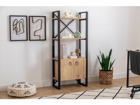 HANAH HOME Polica za knjige Milano Sapphire Black