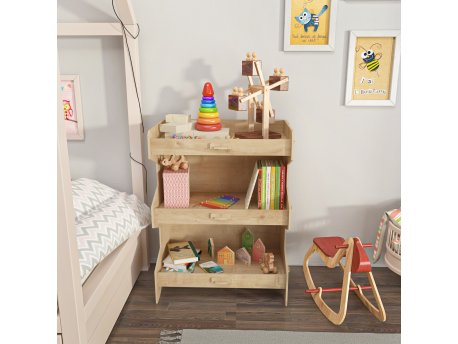 HANAH HOME Polica za knjige Fesa Oak