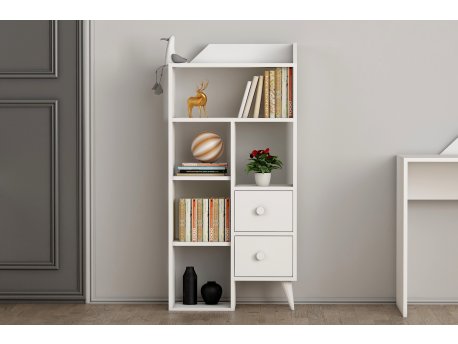 HANAH HOME Polica za knjige Star White