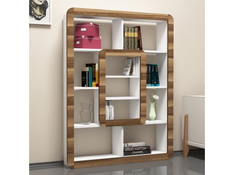 HANAH HOME Polica za knjige Orkide White Walnut
