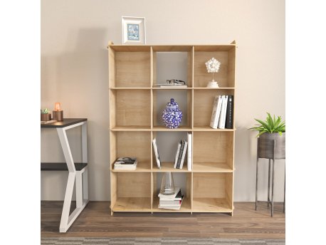 HANAH HOME Polica za knjige Zimba Oak