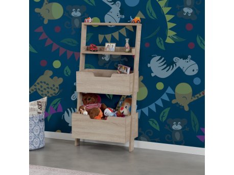 HANAH HOME Polica za knjige Low Light Oak