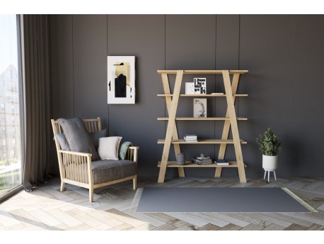 HANAH HOME Polica za knjige Conde Sapphire Oak