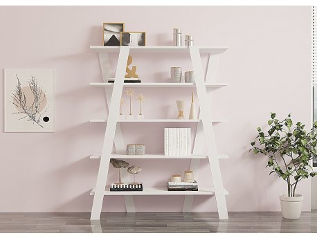 HANAH HOME Polica za knjige Conde White