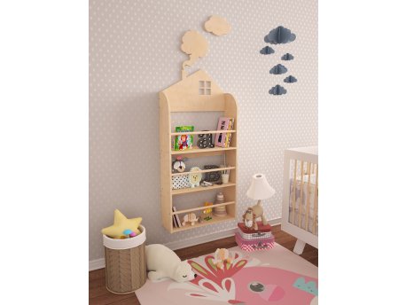 HANAH HOME Polica za knjige Lucca Birchwood