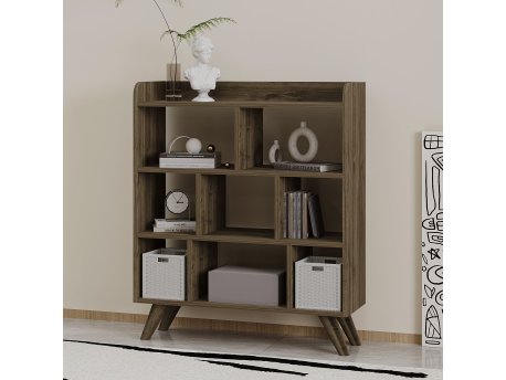 HANAH HOME Polica za knjige Florida Walnut