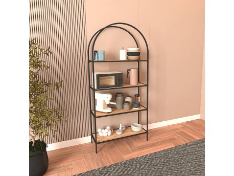HANAH HOME Polica za knjige Mona 80 Black Atlantic Pine