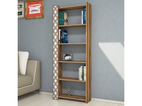 HANAH HOME Polica za knjige City Walnut White