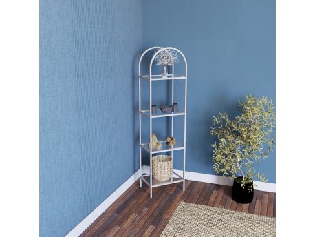 HANAH HOME Polica za knjige Mona 40 White Fume