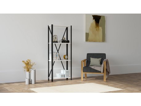 HANAH HOME Polica za knjige London White