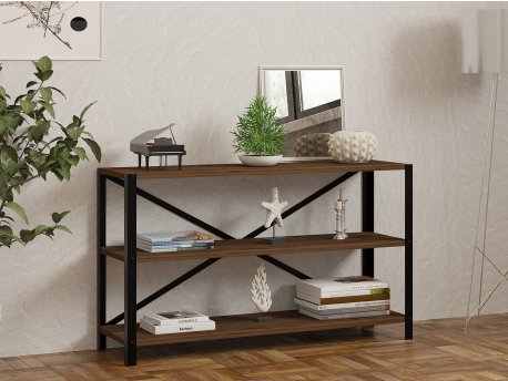 HANAH HOME Polica za knjige Derby Walnut
