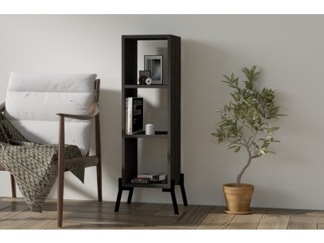 HANAH HOME Polica za knjige Gordes Anthracite