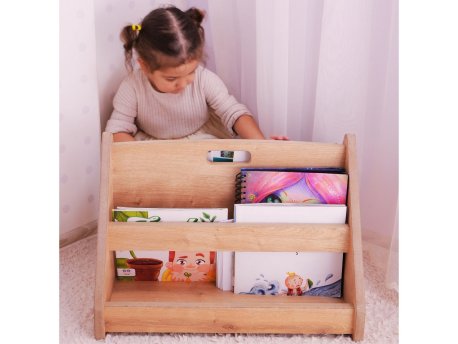 HANAH HOME Polica za knjige Kucuk Bilge Brown