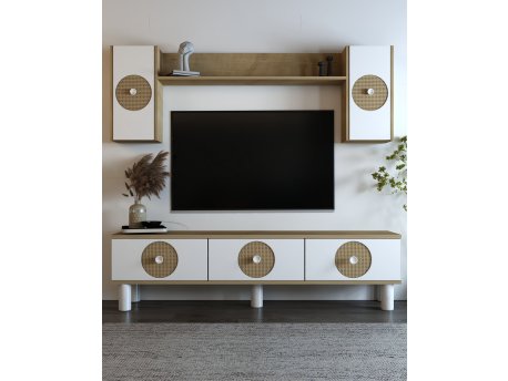 HANAH HOME TV polica Deren Bohem Sapphıre Oak Hazeran