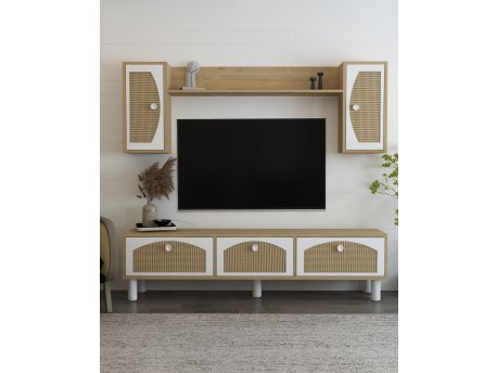 HANAH HOME TV polica Simple Bohem Sapphıre Oak Hazeran