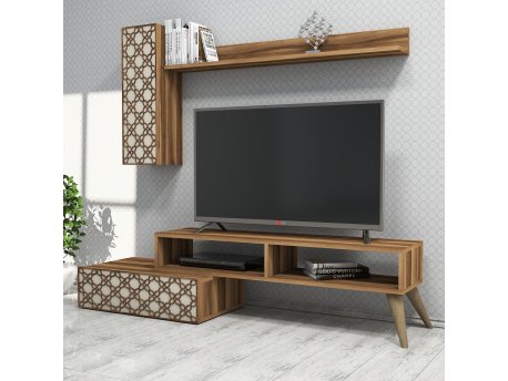 HANAH HOME TV polica Planet Walnut Cream