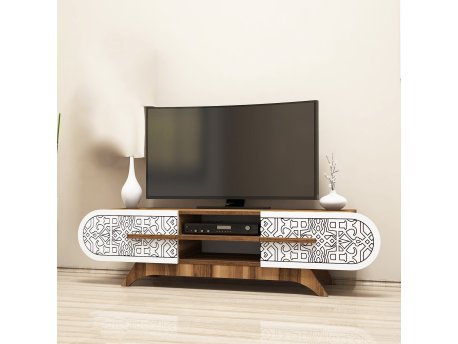 HANAH HOME TV polica Defne - Walnut White