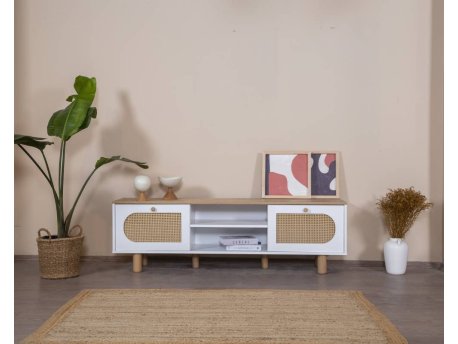 HANAH HOME TV polica Bohem White Oak