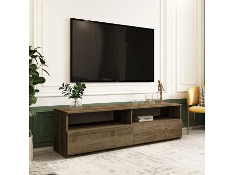HANAH HOME TV polica Centra Walnut