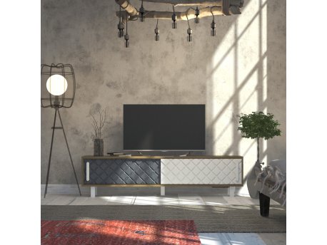 HANAH HOME TV polica Rob Ud White Anthracite