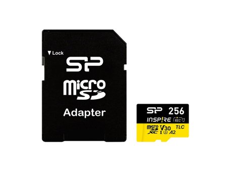 SILICON POWER 256GB, Inspire, micro SDXC sa adapterom, za 4K i FullHD video snimanje (SP256GBSTXLA2V1NSP)