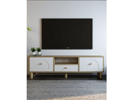 HANAH HOME TV polica Notre Bohem Sapphıre Oak White