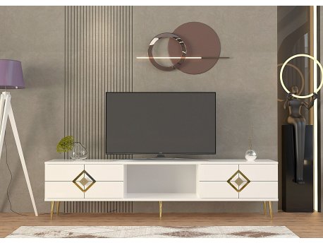 HANAH HOME TV polica Robber White Gold