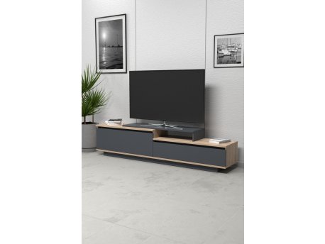 HANAH HOME TV polica Pure Sonomo Anthracite