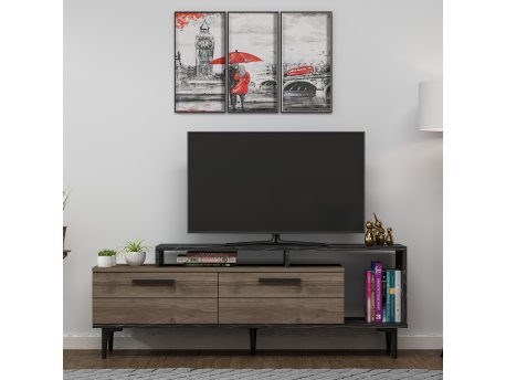 HANAH HOME TV polica Niva Walnut